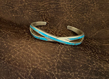 Load image into Gallery viewer, Inlay - turquoise cuff bracelet
