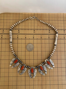 Necklace - Contemporary style coral necklace