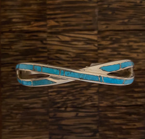 Inlay - turquoise cuff bracelet